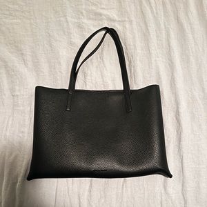 Black leather bag